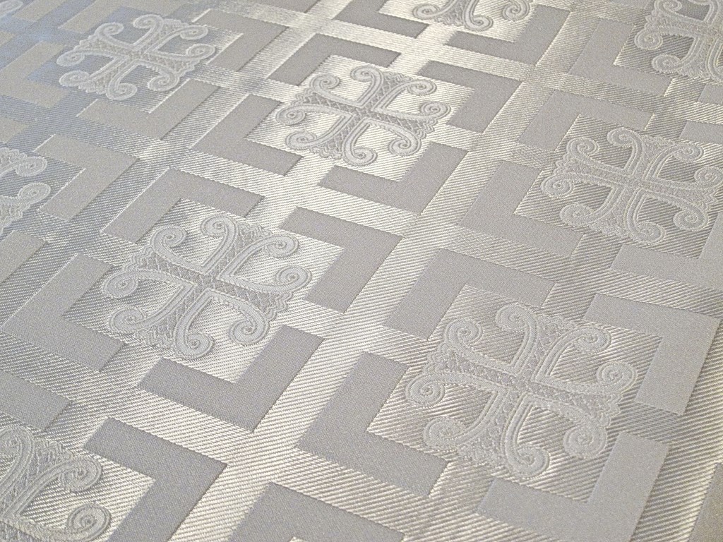 Церковная ткань текстиль Каппадокия белая