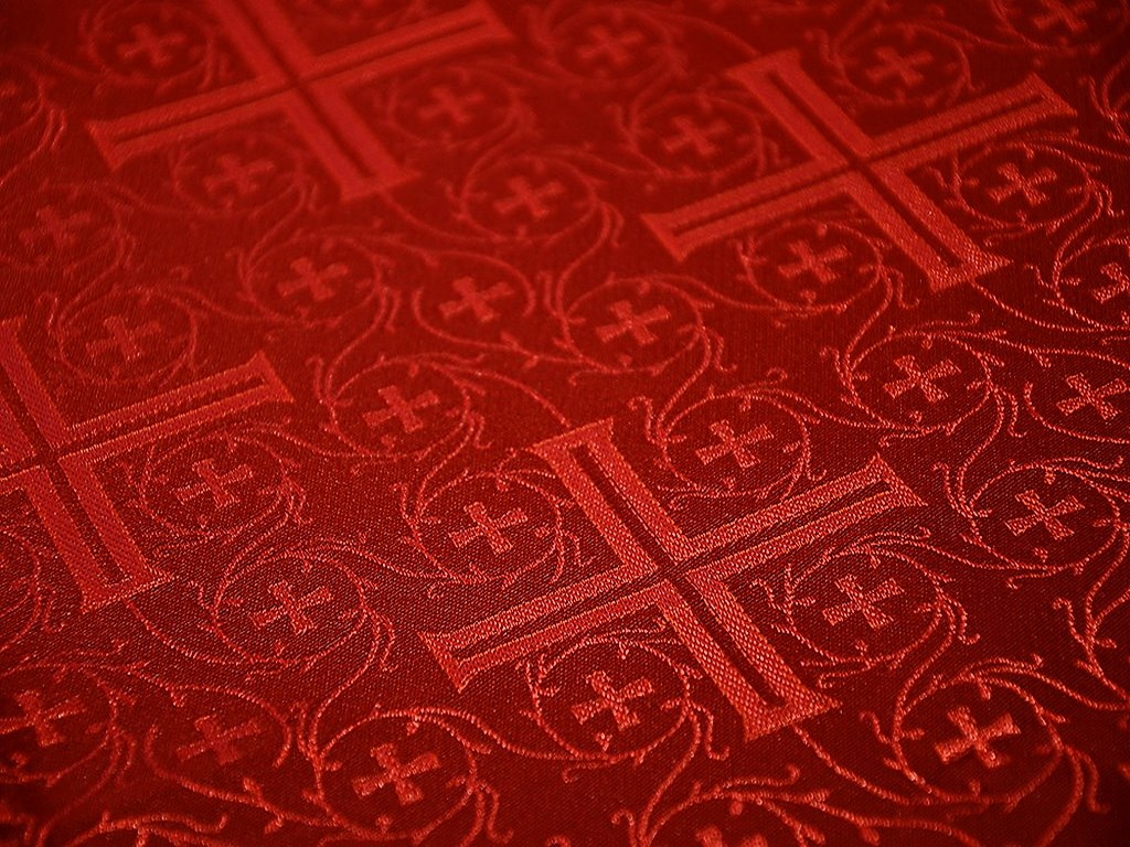 Текстиль Крест византийский бордо-бордо Krest-vizantiiskii-bordo-bordo