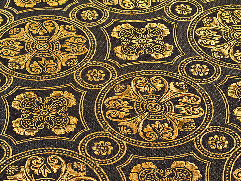 Византия черная шелк с золотом